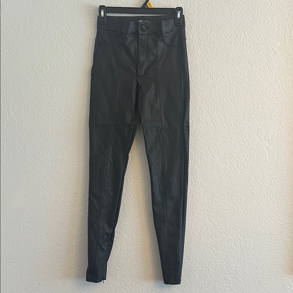 ZARA faux leather skinny pants, size 5